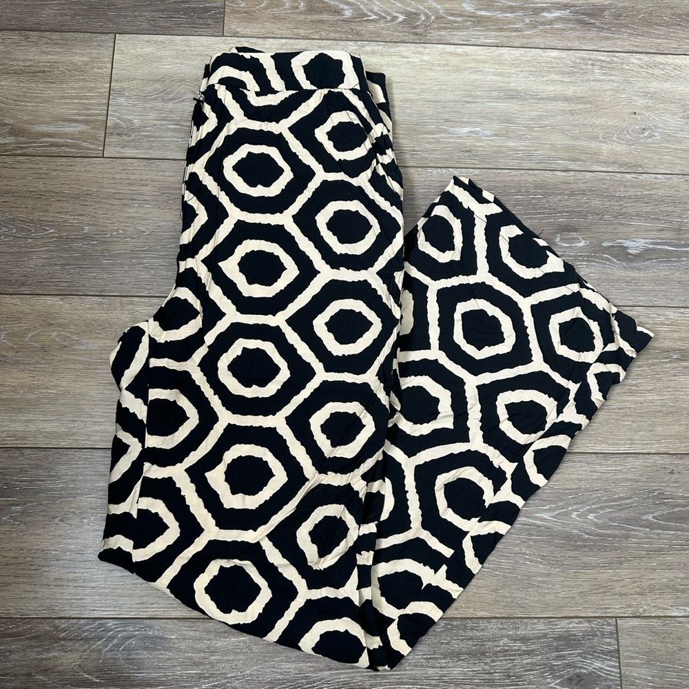 Sincerely Jules Black and Cream Wide Leg Pants